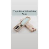 budigift Tüylü Divit Kalem Seti Mint Yeşili