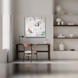 Budova Yağlı Boya Dokulu Tablo 120X120 Çerçevesiz