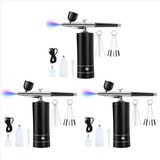 Bueattuh 3x Airbrush Kiti Şarj Edilebilir Kablosuz Airbrush Kompresörü 30PSI Yüksek Basınç El Taşınması Airbrush Tabancası Airbrush Seti (Yurt Dışından) - 0,2 mm