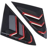 Bueattuh Honda Civic Için 2016-2021 Sedan Arka Yan Havalandırma Çeyrek Pencere Kanyan Pansiyonu Kapak Üçgen Pencere Trim Karbon Fiber Kırmızı (Yurt Dışından) - Gümüş