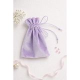 Buemshop Lilvera Kadife Hediyelik Kese 10x15 cm Lila Floş İpli Takı ve Hediye Kesesi