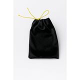 Buemshop Luxe Velvet Mini Siyah Kadife Kese 10x20 cm | Altın İpli Esnek Polyester Hediye Kesesi