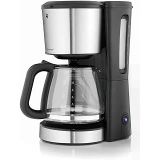 Bueno Filtre Kahve Makinesi, Cam, 10 Fincan, Aroma Cam Sürahili Kahve Makinesi, Damlama Durdurucu, Sıcak Tutma Plakası, Kromargan/Gümüş, 1000 W