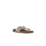 Bueno Shoes 01MU4733 Beyaz Deri Erkek Parmak Arası Terlik