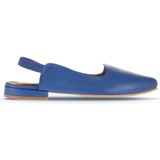 Bueno Shoes 01WA0303 Mavi Koyu Deri Kadın Düz Sandalet