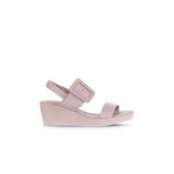 Bueno Shoes 01WA0400 Gül Kurusu Deri Kadın Dolgu Topuklu Sandalet