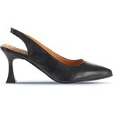 Bueno Shoes 01WA1400 Siyah Deri Kadın Topuklu Ayakkabı