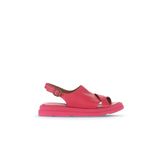 Bueno Shoes 01WA2605 Fuşya Deri Kadın Dolgu Topuklu Sandalet