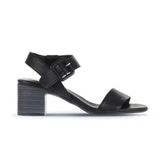 Bueno Shoes 01WA2805 Siyah Deri Kadın Topuklu Sandalet