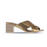 Bueno Shoes 01WA2809 Bronz Deri Topuklu Kadın Terlik