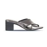 Bueno Shoes 01WA2809 Kurşun Deri Kadın Topuklu Terlik