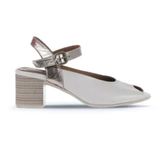 Bueno Shoes 01WA2811 Gri Multi Deri Kadın Topuklu Sandalet
