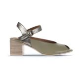 Bueno Shoes 01WA2811 Haki Multi Deri Kadın Topuklu Sandalet