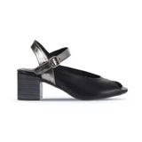 Bueno Shoes 01WA2811 Siyah Multi Deri Kadın Topuklu Sandalet