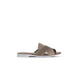 Bueno Shoes 01WA3005 Gümüş Deri Düz Kadın Terlik