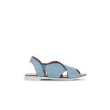 Bueno Shoes 01WA3009 Mavi Açık Deri Kadın Düz Sandalet