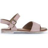 Bueno Shoes 01WA3011 Pudra Alf Süet Kadın Düz Sandalet