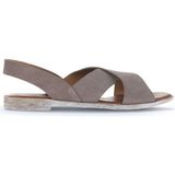 Bueno Shoes 01WA3015 Gri Koyu Alf Süet Kadın Düz Sandalet