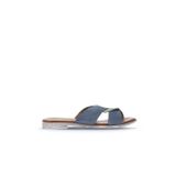 Bueno Shoes 01WA3016 Mavi Yeşil Alf Süet Kadın Düz Terlik