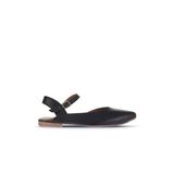 Bueno Shoes 01WA3310 Siyah Deri Kadın Düz Sandalet