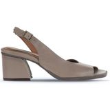 Bueno Shoes 01WA3501 Gri Deri Kadın Topuklu Sandalet