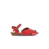 Bueno Shoes 01WA4403 Kırmızı Deri Kadın Düz Sandalet