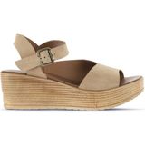 Bueno Shoes 01WA4704 Taba Açık Alf Süet Dolgu Topuklu Kadın Sandalet