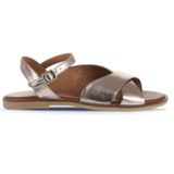 Bueno Shoes 01WA5703 Vizon Deri Düz Kadın Sandalet