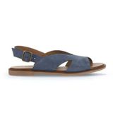 Bueno Shoes 01WA5708 Mavi Koyu Alf Süet Kadın Düz Sandalet
