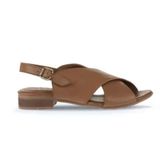 Bueno Shoes 01WA6400 Kahverengi Deri Topuklu Kadın Sandalet