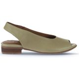 Bueno Shoes 01WA6401 Haki Deri Kadın Topuklu Sandalet