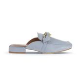 Bueno Shoes 01WA6500 Mavi Açık Deri Kadın Topuklu Terlik