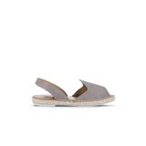 Bueno Shoes 01WA7201 Gri Koyu Alf Süet Kadın Düz Sandalet