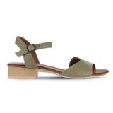 Bueno Shoes 01WA7308 Yeşil Deri Kadın Sandalet