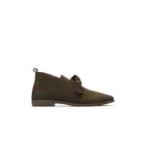 Bueno Shoes 01WD3702 Haki Nubuk Kadın Düz Bot