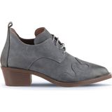 Bueno Shoes 01WD4002 Gri Nubuk Kadın Topuklu Bot
