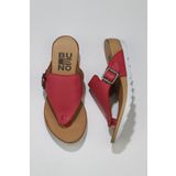 Bueno Shoes 01WE0604 Fuşya Deri Kadın Parmak Arası Terlik