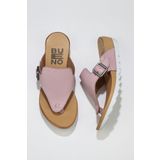 Bueno Shoes 01WE0604 Pembe Deri Kadın Parmak Arası Terlik
