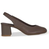 Bueno Shoes 01WE5701 Gri Deri Kadın Topuklu Ayakkabı