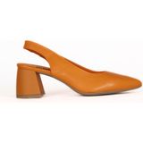 Bueno Shoes 01WE5800 Turuncu Deri Kadın Topuklu Ayakkabı