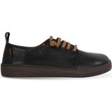 Bueno Shoes 01WF1803 Siyah Açık Kahve Deri Kadın Düz Ayakkabı