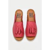 Bueno Shoes 01WJ0311 Fuşya Deri Kadın Terlik