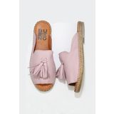 Bueno Shoes 01WJ0311 Pembe Deri Kadın Espadril Terlik