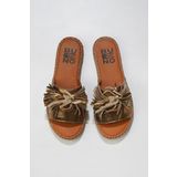 Bueno Shoes 01wn3000 Bronz Parlak Deri Kadın Terlik