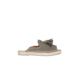 Bueno Shoes 01WN3105 Yeşil Deri Kadın Espadril Terlik