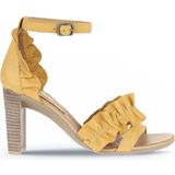 Bueno Shoes 01WN4114 Sarı Deri Kadın Topuklu Sandalet