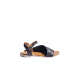 Bueno Shoes 01WN5001 Siyah Deri Kadın Düz Sandalet