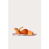Bueno Shoes 01WN5001 Turuncu Deri Kadın Düz Sandalet
