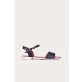 Bueno Shoes 01WN5003 Siyah Deri Kadın Düz Sandalet