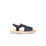Bueno Shoes 01WQ1125 Kadın Siyah Deri Espadril Sandalet